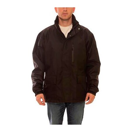 Tingley Icon Premium Breathable Jacket, Size Men's XL, Attached Hood, Black J24113.XL
